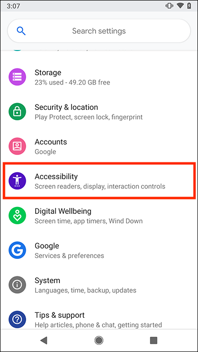 Open Settings and tap Accessibility